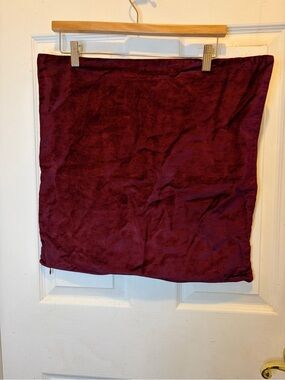 West Elm Burgundy Velvet Pillow Cover 20x20